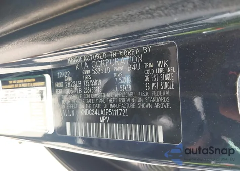 2023 Kia Ev6 Wind z USA, uszkodzony, nr VIN KNDC34LA1P5111721